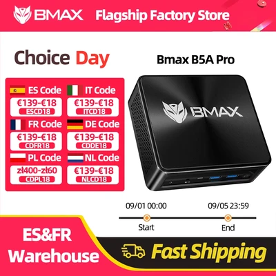 Abbildung von Bmax b5a pro amd ryzen7 5825u 5700u prozessor und radeon grafik 16gb (unterstützung max 64gb) ddr4