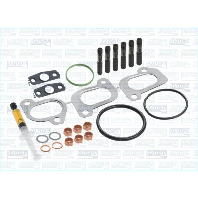 Abbildung von AJUSA JTC12292 Montagesatz, Lader with studs, syringe oil mit Dichtungen SKODA: Rapid Spaceback, Fabia III Schrägheck
