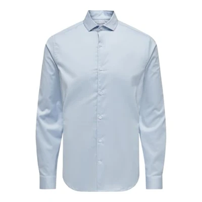 Abbildung von Only &amp; Sons Businesshemd, Herren, Größe: Medium, Cashmere blue