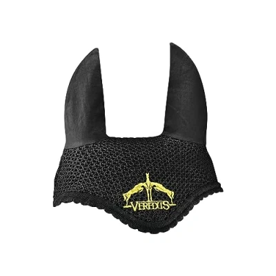 Abbildung von Veredus Fliegenhaube Schwarz/Gold M (Vollblut)