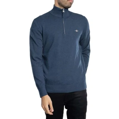 Abbildung von GANT Halfzip Strickpullover, Herren, Größe: 4XL, Dark jeansblue melange