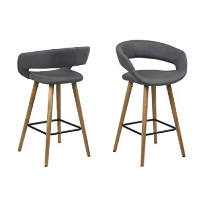 Abbildung von AC Design Furniture Counterstuhl Jack, B: 55 x T:46 H: 88,5 cm, Stoff, Grau