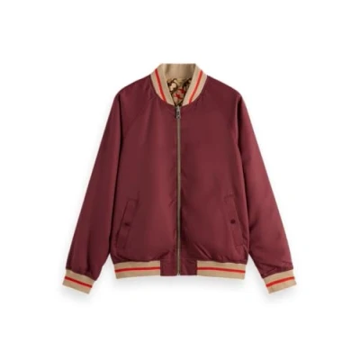 Abbildung von Scotch &amp; Soda Reversible Bomberjacke, Herren, Größe: Large, Bordeaux