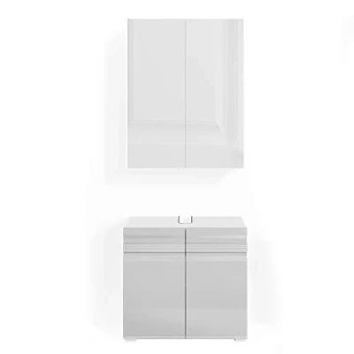 Abbildung von Vicco Badmöbel Set Freddy, Weiß Hochglanz, 2 Teile, (2 er Set, St., Set)