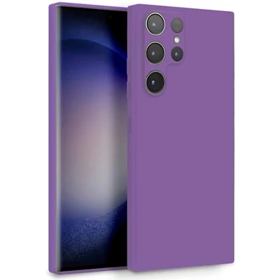 Abbildung von MyGadget Hülle für Samsung Galaxy S23 Ultra Zweilagige Handyhülle mit Kameraschutz Cover Innenfutter &amp; Silikon außen Lila