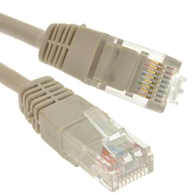Abbildung von Grey Netzwerk Ethernet RJ45 Cat 5E UTP Patchkabel LAN Kupfer Kabel Anschlusskabel 6 m [6 Meter/6m]