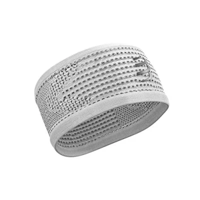 Abbildung von Compressport Laufstirnband Headband on/Off Anti Transpirations Stirnband Ultraweiche Fasern mit schnellem Trocknen Multisport, eine Größe, Weiß