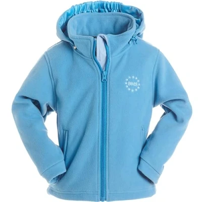 Abbildung von BMS Fleecejacke mit abnehmbarer Kapuze, Skyblue, Größe 122