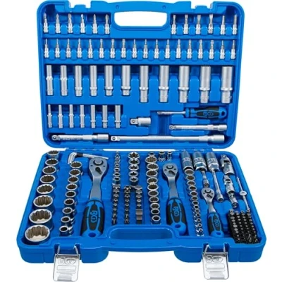 Abbildung von BGS 2286 Steckschlüssel Satz Zwölfkant Antrieb 6,3 mm (1/4&quot;) / 10 (3/8&quot;) 12,5 (1/2&quot;) im Koffer 192 tlg.