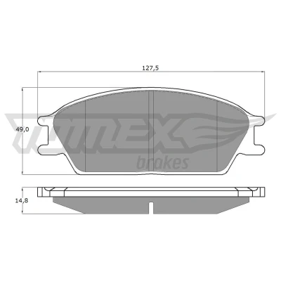 Abbildung von TOMEX brakes TX 11 06 Bremsbelagsatz Vorderachse HYUNDAI: Getz, Pony Schrägheck