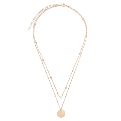 Abbildung von Heideman Halskette Livia Damen aus hochwertigem Edelstahl silber gold rosegold farbend Mehrreihige Kette mit Anhänger für Frauen 42cm lang Verlängerungskettchen