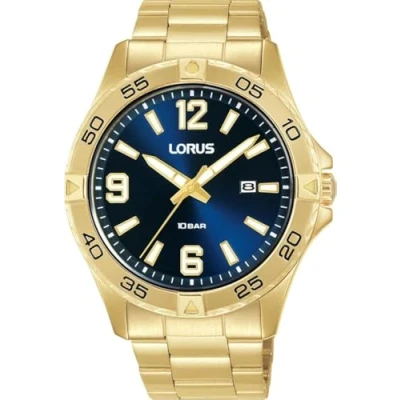 Abbildung von Lorus Herren Analog Quarz Uhr mit Edelstahl Armband RH990QX9