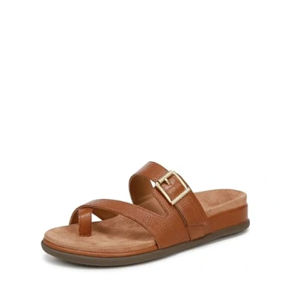 Abbildung von Vionic Carmela Zehentrenner, Damen, Größe: 42, Tan brown leather Schuhe