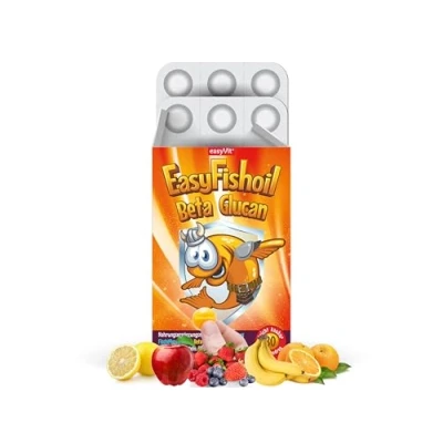 Abbildung von EasyFishoil Omega 3 Jelly für Kinder mit Beta Glucan, Vitamin A,C,D 30 Tage Soft Fischöl Hochdosiert, Kinder&amp;Erwachsene, reines Kapseln natürlichem, Omega3 KIDS