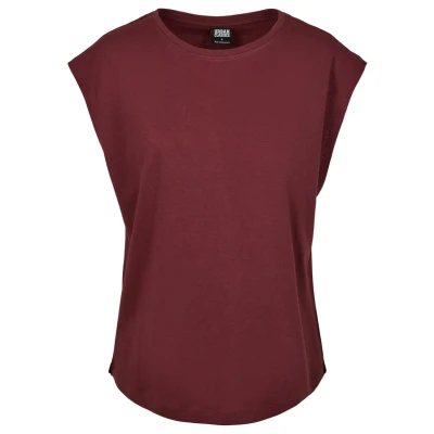 Abbildung von Urban Classics Ladies Basic Shaped TEE Tshirt basic, Damen, Größe: 5XL, Cherry