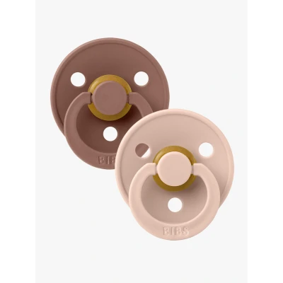 Abbildung von BIBS Schnuller Colour 2er Pack Latex Größe 1, Woodchuck/Blush