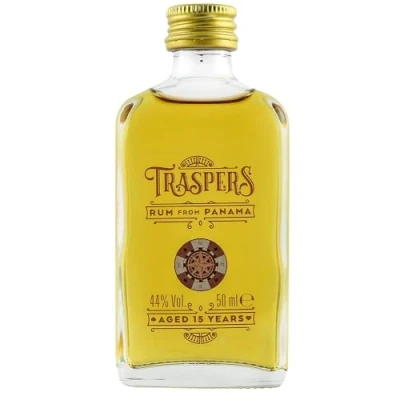 Abbildung von Trasper&#039;s Rum Mini I 15 Jahre Reifung aus Panama Noten von Karamell und Vanille Für Liebhaber 44% Vol. 50ml
