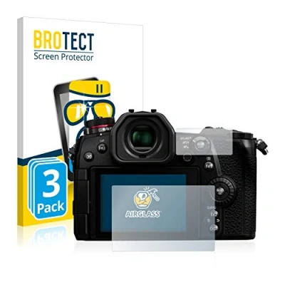 Abbildung von BROTECT Schutzglas für Panasonic Lumix DC G9 (3 Stück) Schutzfolie Panzer Folie Glas [Extrem Kratzfest 9H, Anti Fingerprint, Ultra Transparent]