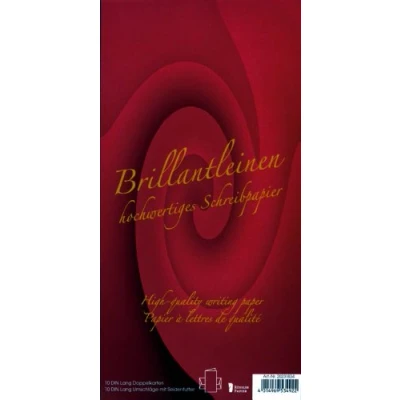 Abbildung von Rössler Papier 20231834 Brillantleinen Doppelkarten / BU DIN Lang, 10 Stück, ivory