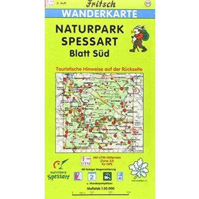 Abbildung von Fritsch Karten, Nr.99, Naturpark Spessart, Blatt Süd (Fritsch Wanderkarten 1:50000)