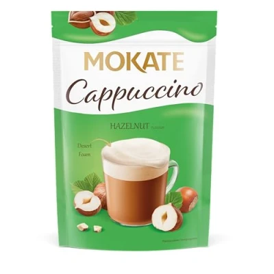 Abbildung von MOKATE® Cappuccino Chocolate 110g Geschmack: Walnussgeschmack Instantkaffee Kaffeegetränk Samtig und Aromatisch Cremiger Getränk Kaffee Getränkepulver aus löslichem Bohnenkaffee