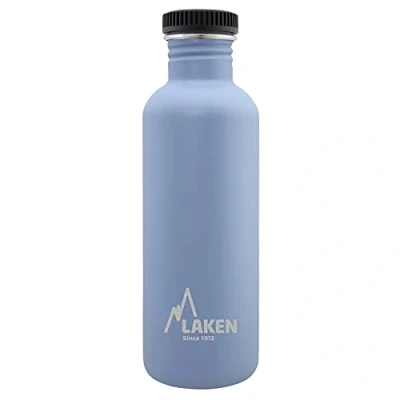 Abbildung von Laken Basic Steel flasche, Edelstahlflasche für Kinder und Erwachsene,Standard Mund Schraubverschluss, 1L Blau