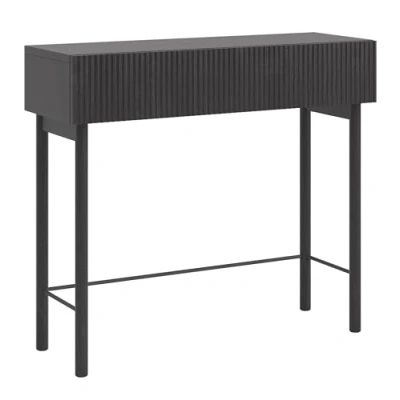 Abbildung von Selsey Konsolentisch NOLIE, mit Schublade, geriffelter Front und Holzbeinen, 90 cm