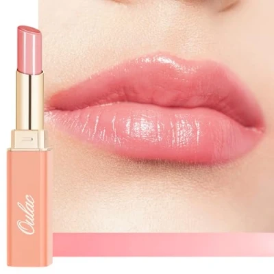 Abbildung von Oulac 2 in1 Lippenstift und Lip Balm, Saftiger Glänzender lippenpflege Lippenstift,Geschmeidige Hydratisierte Lippen, Glänzendes Finish für trockene, rissige Vegan (22) Peachy Keen