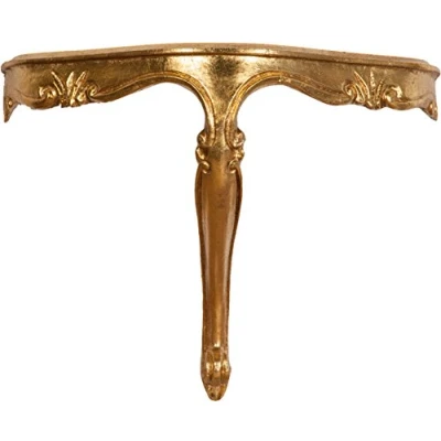 Abbildung von Biscottini Wandkonsole antik 43x32x21 cm Made in Italy Barock wandregal Gold Shabby deko Konsole