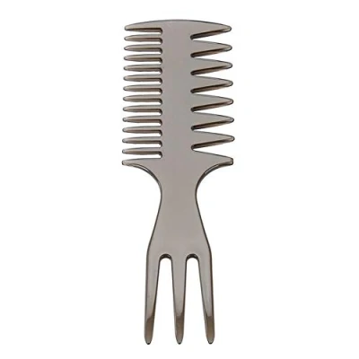 Abbildung von Haar Styling Kamm, Kamm mit breiten Zinken für Herren, Friseurwerkzeug Breite Zähne Gabel Antistatischer Haarglättung Lockenöl Massagekopf professionelle Frisuren (02#)
