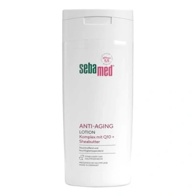 Abbildung von SEBAMED Anti Aging Lotion, Bodylotion mit Q10, für Männer und Frauen, hilft gegen Juckreiz, vor Austrocknung Alterung vorzubeugen, schnell einziehende Körpercreme, trockene Haut 200 ml