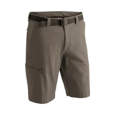 Abbildung von Maier Sports Huang, Kurze Herren Wanderhose, Wasserabweisende Bermuda für Trekking und Hiking, PFC frei, mSTRETCH pro 4 &amp; Dryprotec, Braun, 50 (W33/L32)