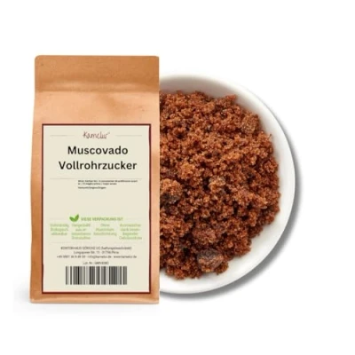 Abbildung von Kamelur 1kg Muscovado Zucker dunkel reiner Vollrohrzucker aus Mauritius, ohne Zusätze