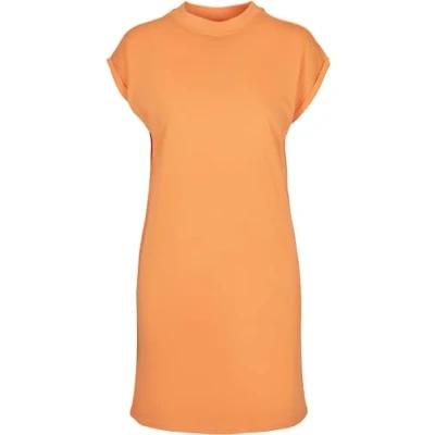Abbildung von Urban Classics Damen Ladies Turtle Extended Shoulder Dress Kleid, Papaya, S