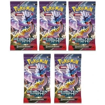 Abbildung von Pokemon 5 Gewalten der Zeit Booster Sammelkarten DEUTSCH Karmesin &amp; Purpur Karten Serie + Arkero G 50 Soft Card Sleeves