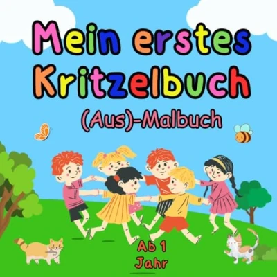 Abbildung von Mein erstes Kritzelbuch XL: Das (Aus )Malbuch für die ganz Kleinen mit einfachen Motiven zum Kritzeln und Ausmalen 52 Motive