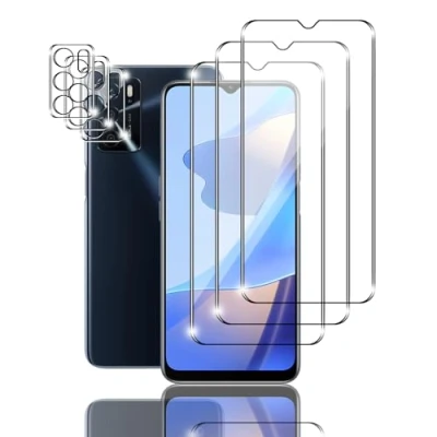 Abbildung von Ljietr 3+3 Stück Schutzfolie für Oppo A16s Panzer Schutz Glas, 3 Panzerfolie und Kamera Schutzglas, HD Displayschutzfolie, 9H Härte