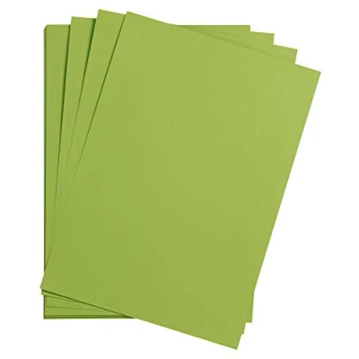 Abbildung von Clairefontaine 975252C Packung mit 25 Bastelkartons Maya, 185g, DIN A4, 21 x 29,7cm, 1 Pack, moosgrün