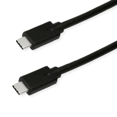 Abbildung von ROLINE GREEN USB 3.2 Gen 2x2 Kabel, Emark, C C, ST/ST, 20Gbit/s, 100W, schwarz, 1 m
