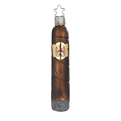 Abbildung von Inge Glas Christbaumschmuck, Weihnachtsbaumschmuck Zigarre Farbe: braun Höhe 11,5 cm