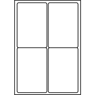 Abbildung von SmithPackaging A4 selbstklebende Adress Etiketten, 4 Etiketten pro Blatt, 100 99,1 x 139 mm, 400