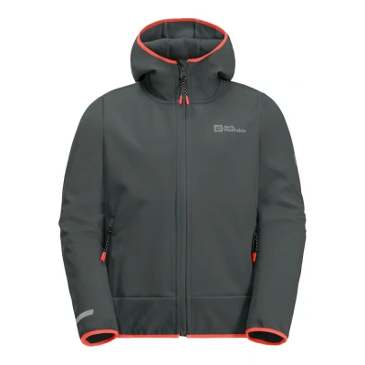 Abbildung von Jack Wolfskin Actamic K Softshelljacke für Kinder, Größe: 128, Slate green