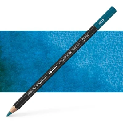 Abbildung von Caran d&#039;Ache Museum Aquarelle Bleistift 3510.670/ NR 670 PERMANENT BLUE/PERMANENTBLAU FSC (1 Stück/ (Pack of 1)