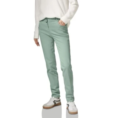 Abbildung von Cecil Jeans Slim Fit, Damen, Größe: 32x32, Grün