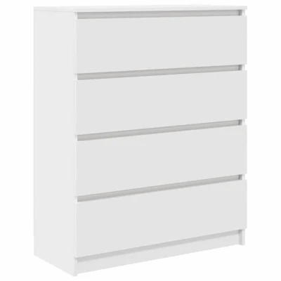 Abbildung von vidaXL Sideboard Weiß 80x35x99 cm Holzwerkstoff, Kommode, Schrank, Mehrzweckschrank, Anrichte, Beistellschrank, Flurschrank, Aufbewahrungsschrank