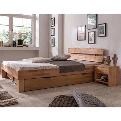 Abbildung von moebel store24 Futonbett Judith, Kernbuche Massiv Natur geölt 100 x 200 cm