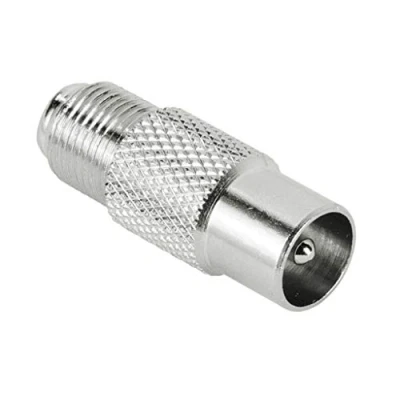Abbildung von Hama 122487 Adapter für Kabel (F, Coax, männlich/weiblich, Edelstahl)