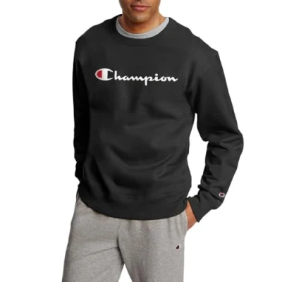Abbildung von Champion Herren Graphic Powerblend Fleece Crew Sweatshirt, schwarz y06794, Large