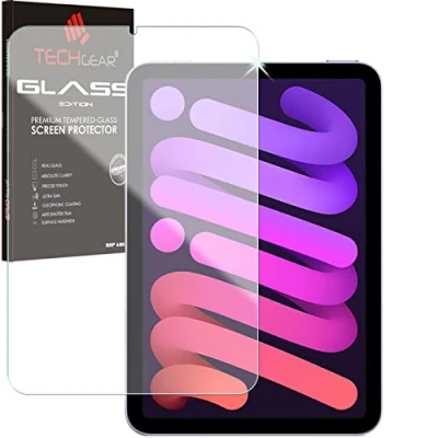 Abbildung von TECHGEAR Matte Glas kompatibel mit iPad Mini 6 [2021 6. Generation] Matt Blendschutz Schutzfolie Auflage, Original gehärtetes Displayschutzfolie (8.3 zoll)