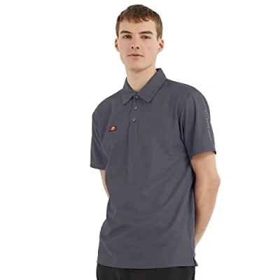 Abbildung von Ellesse Herren Bertola Feuchtigkeitsdocht 3 Knopf Golf Polo Schwarz L